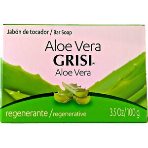 Jabon Grisi Aloe Vera Natural Soap Regenerative 3.5 Oz Scented Bar Body Bath NEW